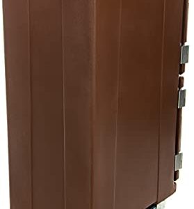 Carlisle FoodService Products Cateraide Plastic Insulated Dual Capacity Food Pan Carrier With Dolly, 10 Pan Capacity, 50 Inches, Brown