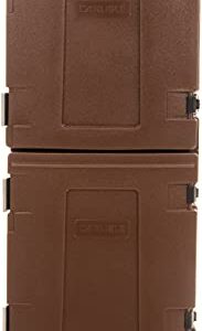 Carlisle FoodService Products Cateraide Plastic Insulated Dual Capacity Food Pan Carrier With Dolly, 10 Pan Capacity, 50 Inches, Brown