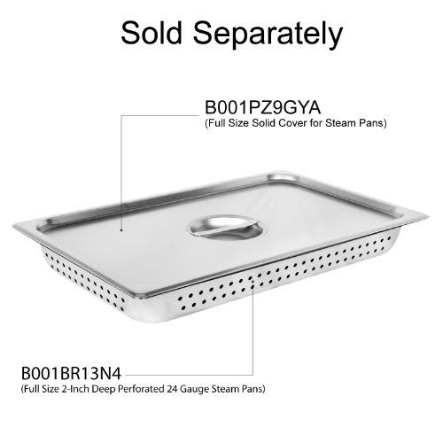 Excellante Full Size 2-Inch Deep Perforated 24 Gauge Steam Pans