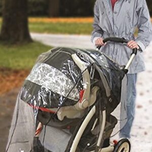 Jeep Travel System Weather Shield, Baby Rain Cover, Universal Size to fit most Travel Systems, Waterproof, Windproof, Ventilation, Protection, Shade, Umbrella, Pram, Vinyl, Clear, Plastic