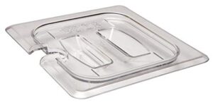 cambro 60cwchn135 food pan lid 1/6 camwear notched handle clear (pack of 6)