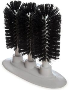sparta 4046103 plastic glass washer, scrub brush with soft bristles, 8 inches, black
