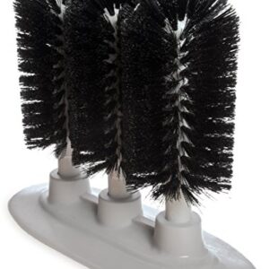 SPARTA 4046103 Plastic Glass Washer, Scrub Brush With Soft Bristles, 8 Inches, Black