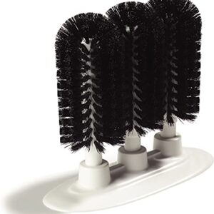 SPARTA 4046103 Plastic Glass Washer, Scrub Brush With Soft Bristles, 8 Inches, Black