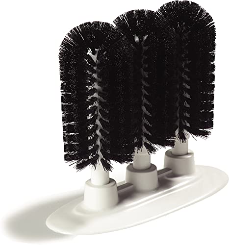 SPARTA 4046103 Plastic Glass Washer, Scrub Brush With Soft Bristles, 8 Inches, Black