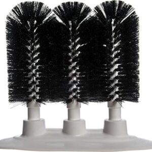 SPARTA 4046103 Plastic Glass Washer, Scrub Brush With Soft Bristles, 8 Inches, Black