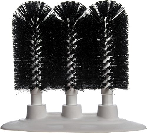 SPARTA 4046103 Plastic Glass Washer, Scrub Brush With Soft Bristles, 8 Inches, Black