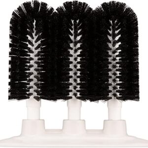 SPARTA 4046103 Plastic Glass Washer, Scrub Brush With Soft Bristles, 8 Inches, Black