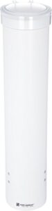 carlisle foodservice products c3165wh medium pull type water cup dispenser, fits 4 to 10 oz cone and flat bottom cups, 16" tube length, white