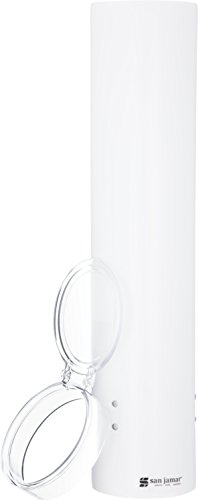 Carlisle FoodService Products C3165WH Medium Pull Type Water Cup Dispenser, Fits 4 to 10 oz Cone and Flat Bottom Cups, 16" Tube Length, White