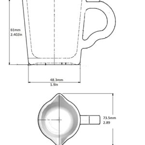 Rattleware 3-Ounce Espresso Shot Glass Pitcher, Double Spouted Shot Glass, Genuine Barista Measuring Cup