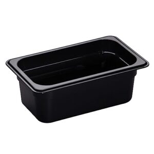 cambro 44cw110 black 4" h camwear 1/4 size food pan