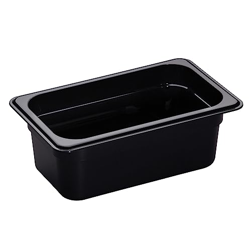 Cambro 44CW110 Black 4" H Camwear 1/4 Size Food Pan