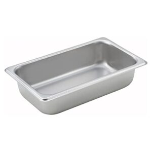 winco 1/4 size pan, 2 1/2-inch, stainless steel, 1 count (pack of 1)