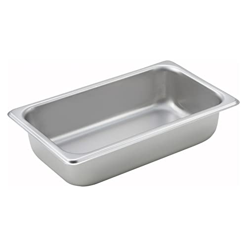 Winco 1/4 Size Pan, 2 1/2-Inch, Stainless Steel, 1 Count (Pack of 1)