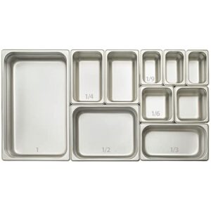 Winco 1/4 Size Pan, 2 1/2-Inch, Stainless Steel, 1 Count (Pack of 1)