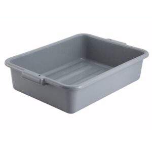 winco pl-5g gray polypropylene 20-1/4 x 15-1/2 x 5" dish box