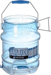 san jamar shorty saf-t-ice commercial ice tote, 5 gal, (1 pack)