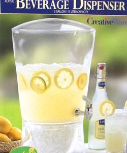 CreativeWare Sculptured Beverage Dispenser, Clear