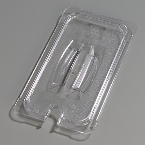 Carlisle FoodService Products 10271U07 StorPlus Third Size Polycarbonate Universal Handled Notched Food Pan Lid, Clear