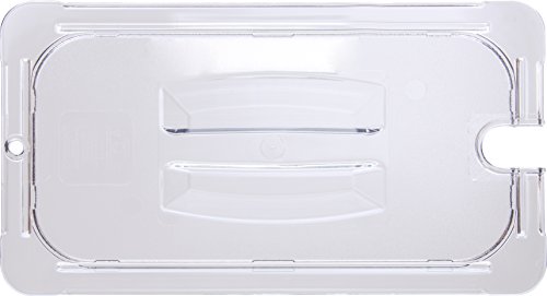 Carlisle FoodService Products 10271U07 StorPlus Third Size Polycarbonate Universal Handled Notched Food Pan Lid, Clear