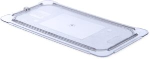 carlisle foodservice products 10276u07 storplus third size polycarbonate universal flat surface food pan lid, clear