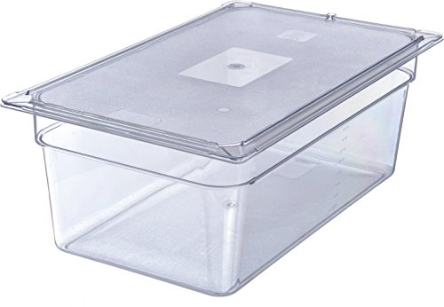 Carlisle FoodService Products 10216U07 StorPlus Full Size Polycarbonate Universal Flat Surface Food Pan Lid, Clear