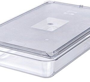 Carlisle FoodService Products 10216U07 StorPlus Full Size Polycarbonate Universal Flat Surface Food Pan Lid, Clear