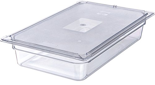 Carlisle FoodService Products 10216U07 StorPlus Full Size Polycarbonate Universal Flat Surface Food Pan Lid, Clear