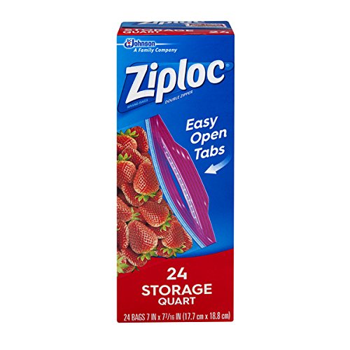 Ziploc Kitchen Storage Bags Qt. 7" X 8" 2 Box