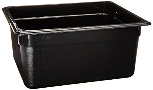 Cambro Black Camwear Half Size Food Pan, 6" H