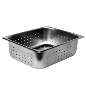 excellante half size 4-inch deep perforated 24 gauge steam pans