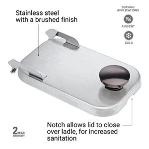 Server Products Stainless Steel Hinged Lid for Countertop Condiment Dispenser Jars , Model 82545, Compatible With Server’s Deep or Shallow Fountain Jars