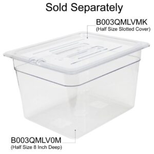 Excellante Half Size 8-Inch Deep Polycarbonate Food Pan