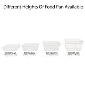 Excellante Half Size 8-Inch Deep Polycarbonate Food Pan