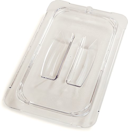 Carlisle FoodService Products 10290U07 StorPlus Quarter Size Polycarbonate Universal Handled Food Pan Lid, Clear