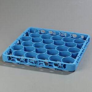 Carlisle FoodService Products REW30S14 OptiClean NeWave Polypropylene 30-Compartment Short Glass Rack Extender, 19-3/4" Length x 19-3/4" Width x 10.87" Height, Blue (Case of 6)