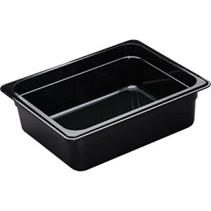 cambro 24cw110 camwear food pan 1/2-size 4"d black - case of 6