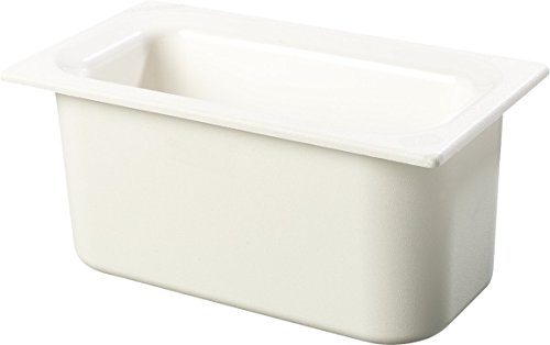 Carlisle FoodService Products CM110202 Coldmaster ABS Third Size Food Pan, 4 qt Capacity, 12.68" Length x 6.89" Width x 6.01" Height, White