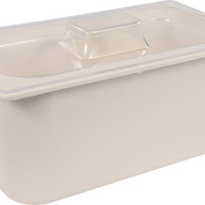 Carlisle FoodService Products CM110202 Coldmaster ABS Third Size Food Pan, 4 qt Capacity, 12.68" Length x 6.89" Width x 6.01" Height, White