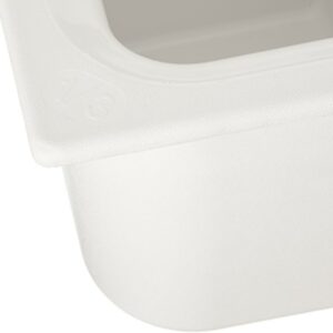 Carlisle FoodService Products CM110202 Coldmaster ABS Third Size Food Pan, 4 qt Capacity, 12.68" Length x 6.89" Width x 6.01" Height, White