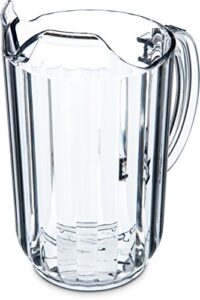 carlisle foodservice products plastic pitcher, 48 ounces, clear