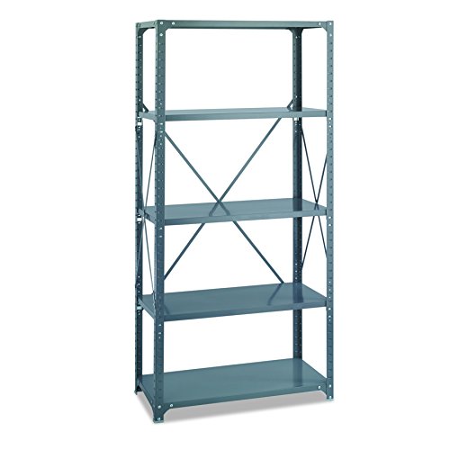 Safco Products 6266 Commercial Shelf Kit 36" W x 18" D x 72" H with 5 Shelves, Gray