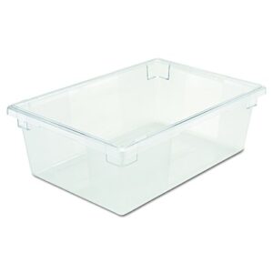 rubbermaid commercial 3300cle food/tote boxes, 12 1/2 gal, 26 w x 18 d x 9 h, clear