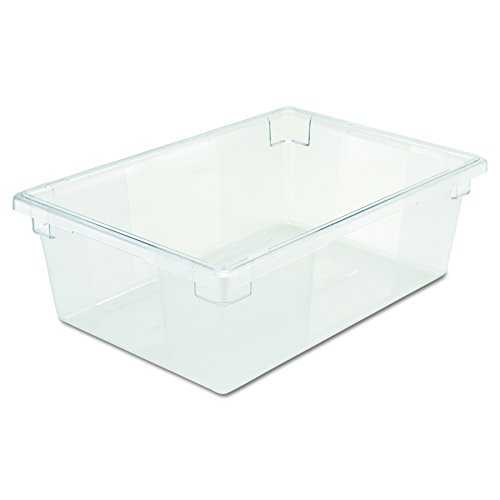 Rubbermaid Commercial 3300CLE Food/Tote Boxes, 12 1/2 gal, 26 w x 18 d x 9 h, Clear