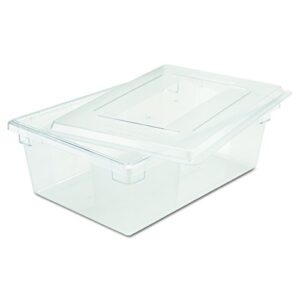 Rubbermaid Commercial 3300CLE Food/Tote Boxes, 12 1/2 gal, 26 w x 18 d x 9 h, Clear