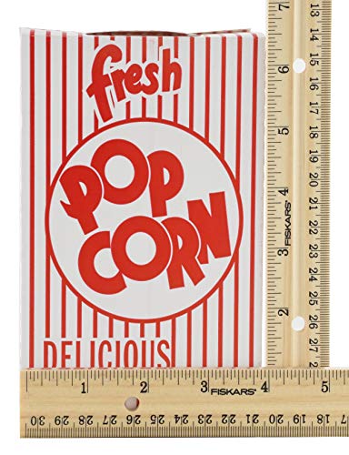 Snappy 1-E Small Red and White Close Top Popcorn Boxes, 3/4 Ounce, 100 Count