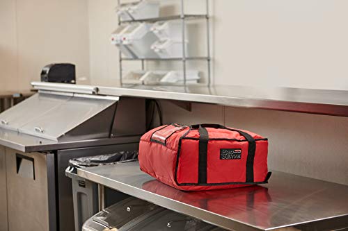 Rubbermaid Commercial Products - FG9F3700RED -FG9F3700 Insulated Pizza & Food Delivery Bag, Large Pizza, 21.5in x 19.75in x 7.75in, Red