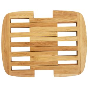totally bamboo expandable bamboo trivet, 8.75" by 8.75", brown