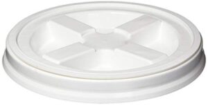 gamma2 gamma seal lid- pet food storage container lids - fits 3.5, 5, 6, & 7 gallon buckets, white, 6-count